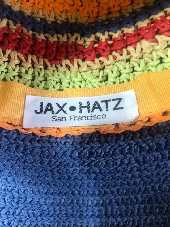 Rare Vintage Jax Hatz SF Floral Topiary Dome Straw Cocktail Hat MCM Style Retro main image 10